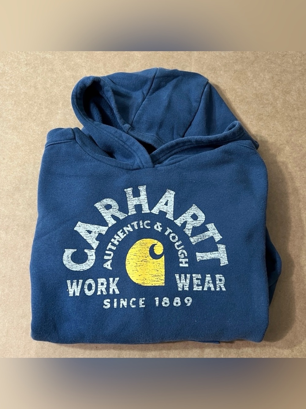 Carhartt Navy Pullover Hoodie Youth M (10/12)
